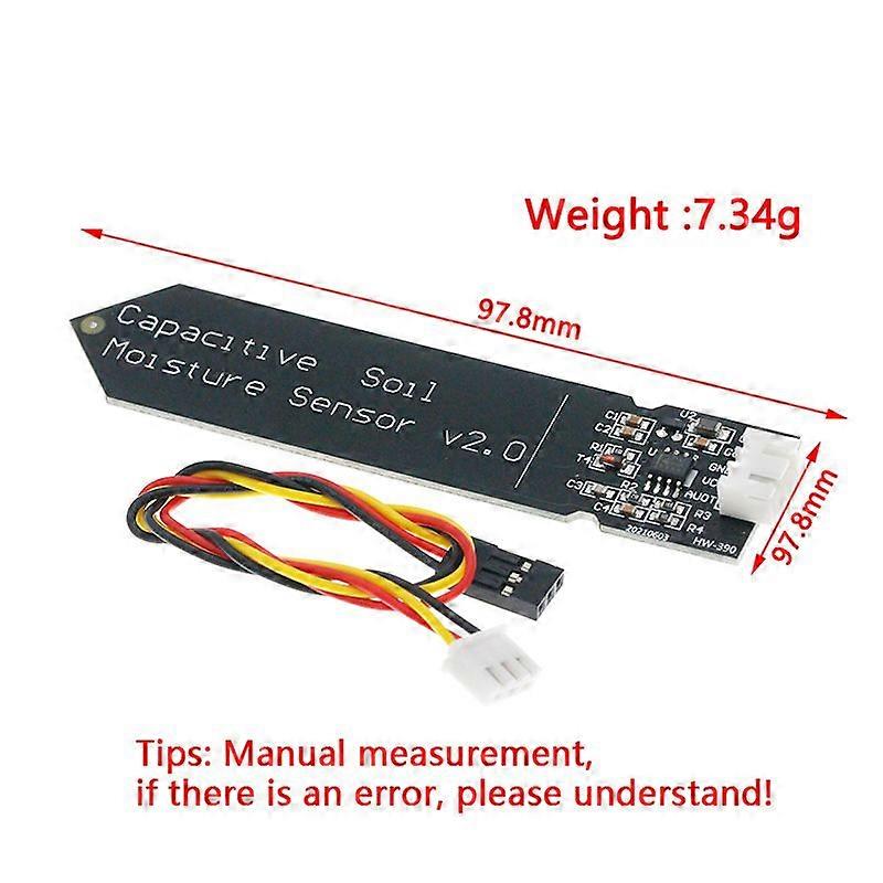 GaiBoSiCapacitive Soil Moisture Sensor Module Not Easy to Corrode Wide Voltage Wire 3.3~5.5V Corrosion Resistant W/ Gravity for Arduino