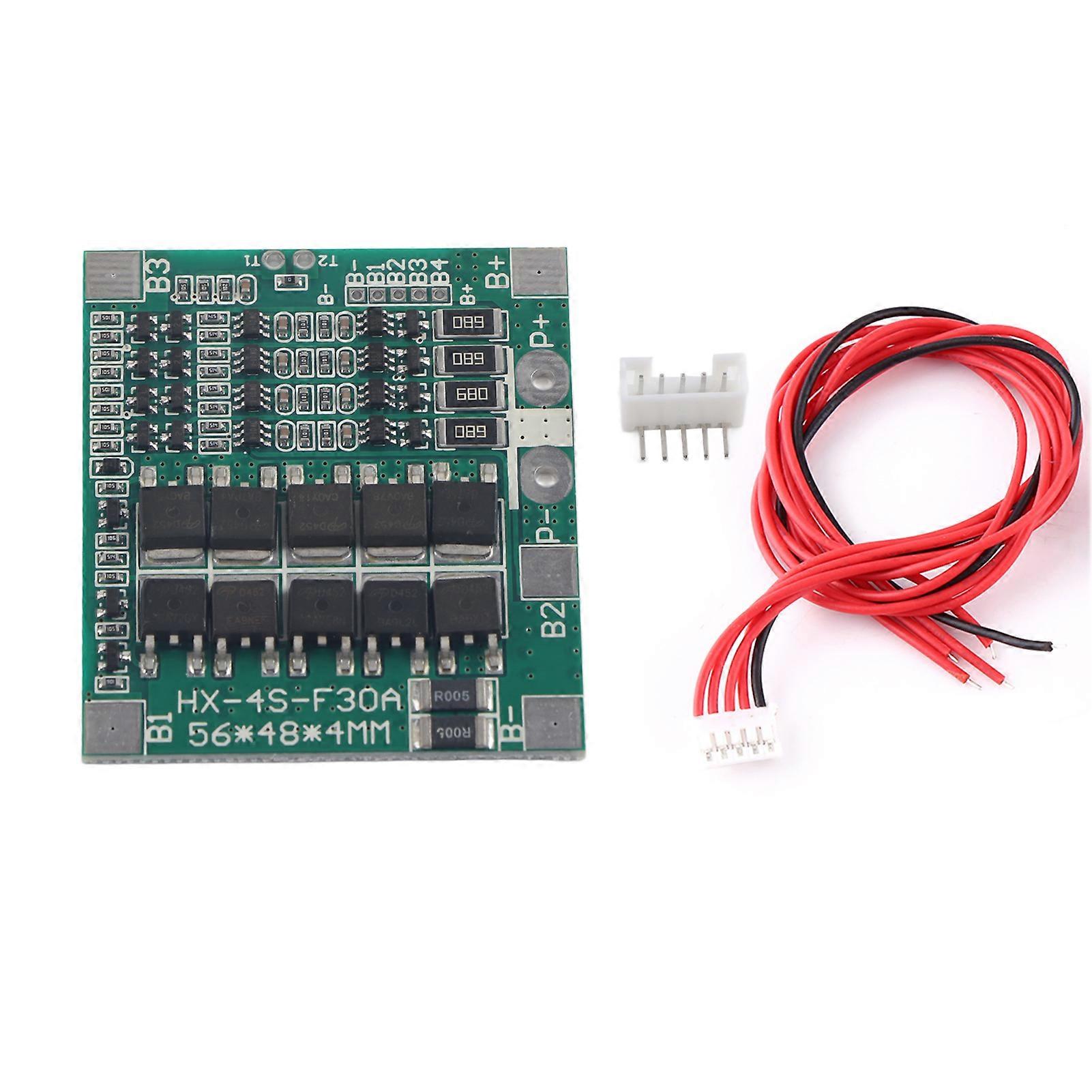 4S 30A 14.8V Li ion Lithium 18650 Battery PCB Protection Board Balance With wire