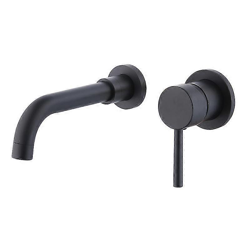 Black Brass Color Faucet, Wall Mounted Bathroom Mixer Tap, In Wall Mounted Vanity Faucets, Wall Mounted Vanity Faucet For Bathroom Or Sink(black)