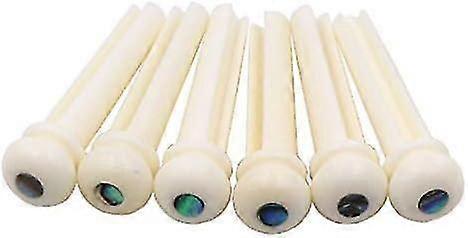 6st akustisk gitarr ben stallstift med abalone punkt gitarr reservdelar-eyzi