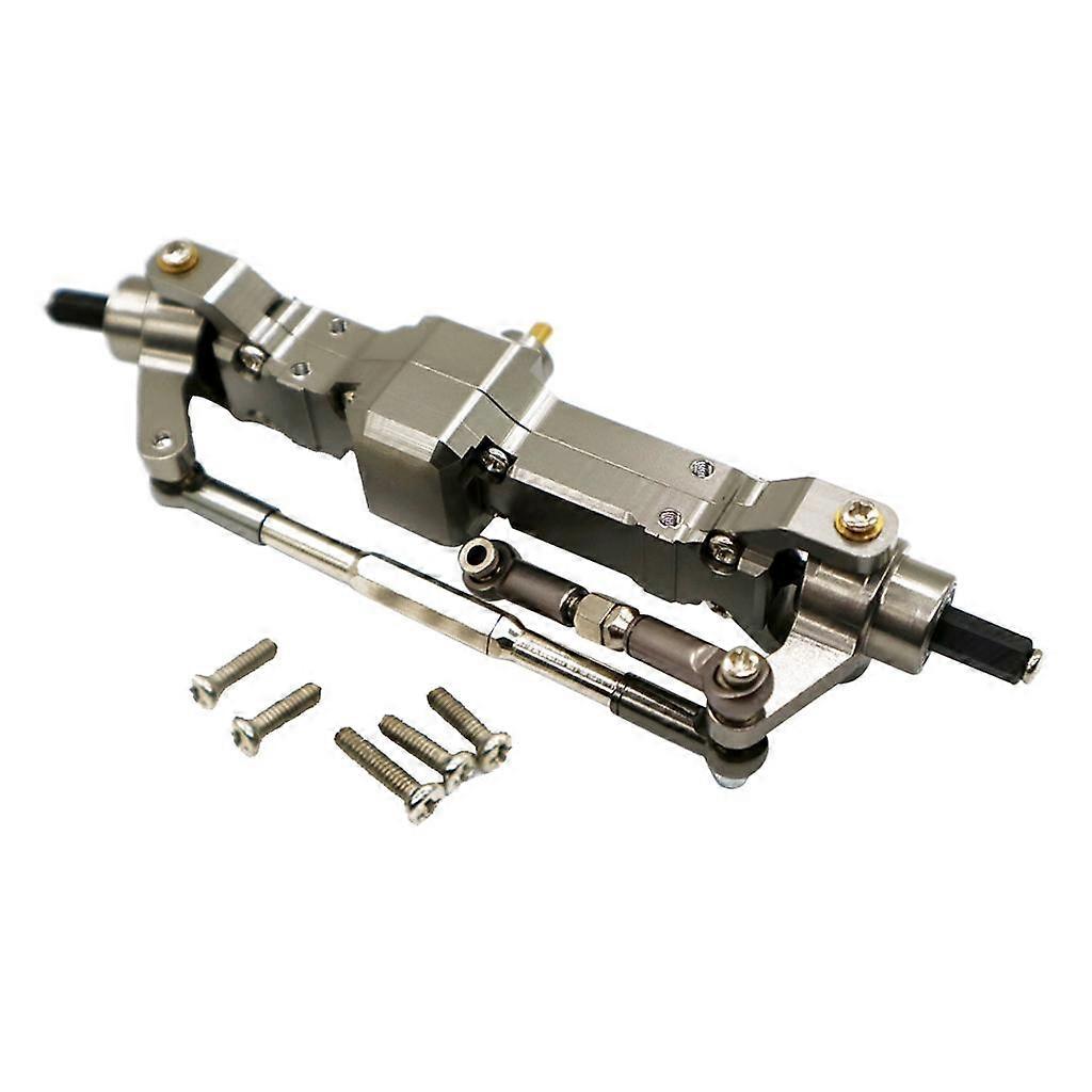 Metal Front Axle Assembly Upgrade Parts for WPL B1 B14 B16 B24 C14 C24 4WD 6WD RC Car Accessories - Titanium