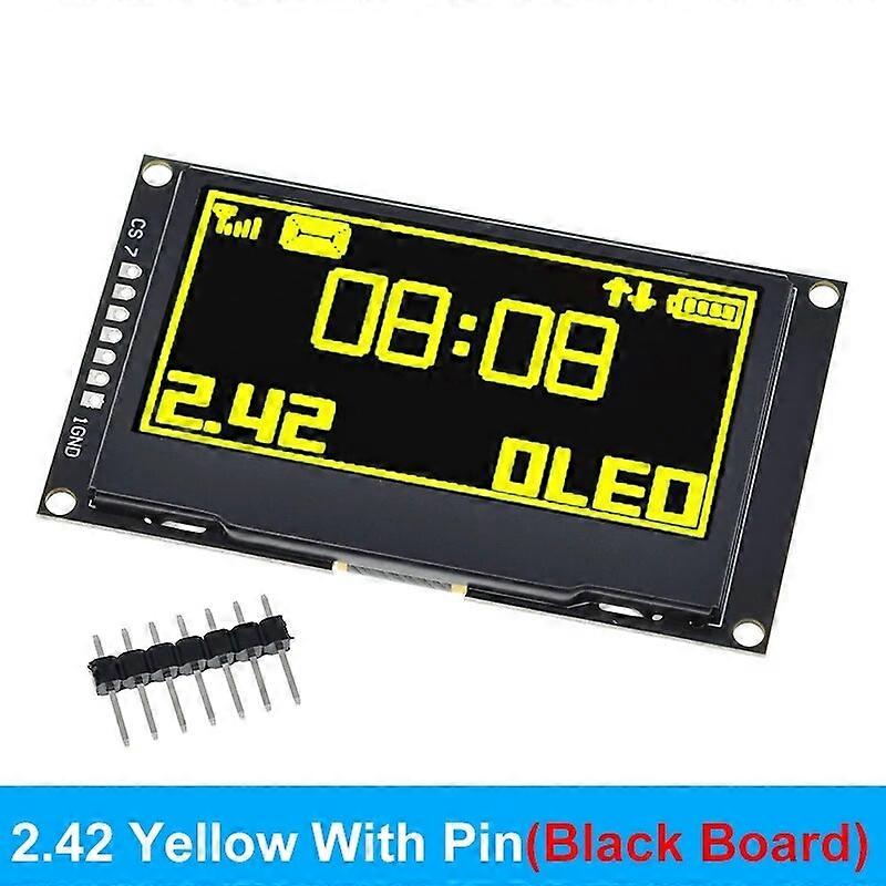 2.4" 2.42 inch 128x64 OLED LCD Display Module SSD1309 12864 7 Pin SPI/IIC I2C Serial Interface for Arduino UNO R3 C51