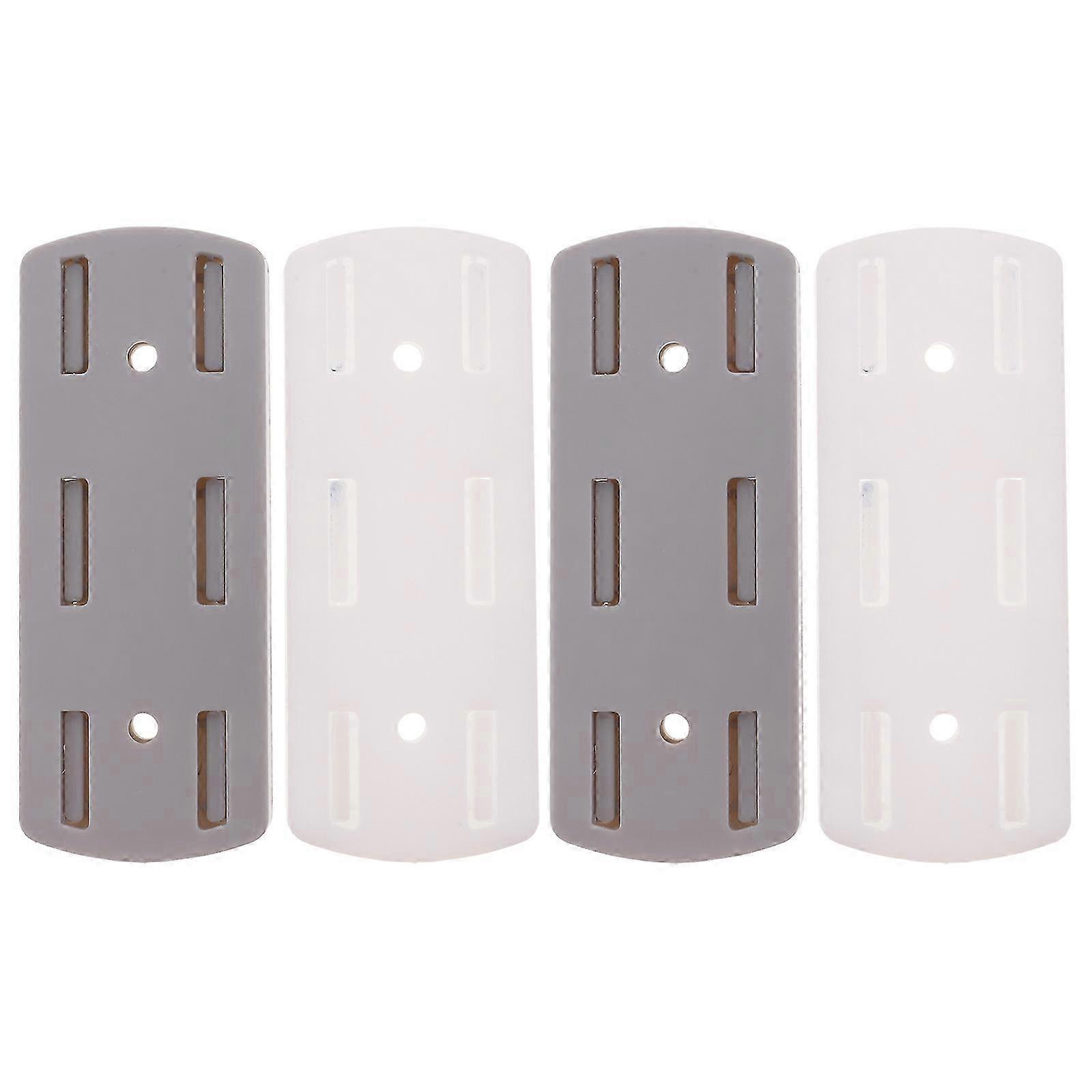 2Pair of Wall Hanging Socket Storage Holder Household Extension Socket Stand Punch Free Socket Fixer Wall mounted Plug Board Router Hook(Random Color)