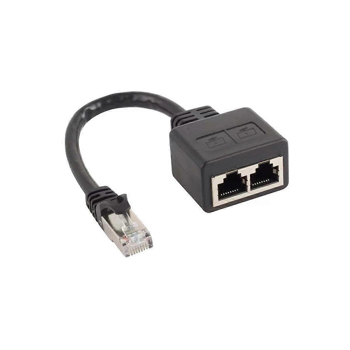 RJ45-Splitter-Adapter, 1-zu-2-Port-RJ45-Netzwerk-Ethernet-Adapter-Splitter, CAT8-Netzwerkkabel-Splitter-Adapter für das Home-Office