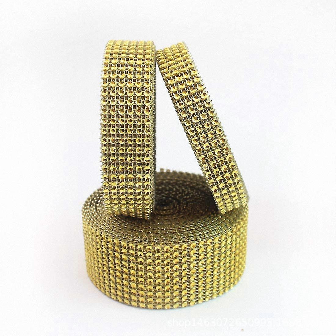 3 יחידות סרט אקריליק ריסטון גלילי סרט נוצצים לעוגות חתונה קישוטי מלאכת יד DIY