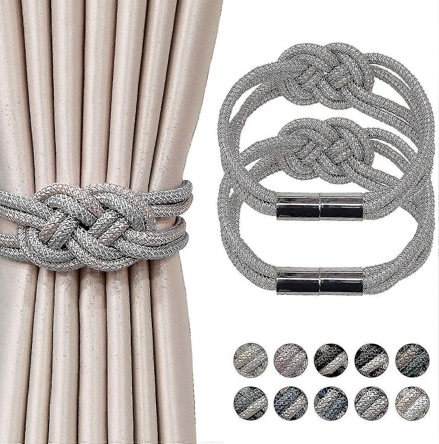2er-Pack magnetische Vorhang-Raffhalter, funkelnder Kristallblumen-Vorhang-Raffhalter