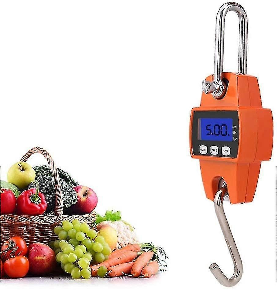 Crane Scale - Mini Portable Digital Lcd Electronic Hanging Scale Game Crane Scale With 300kg Scale With Hook For Travel Suitcase Fishing Outdoor Hunti