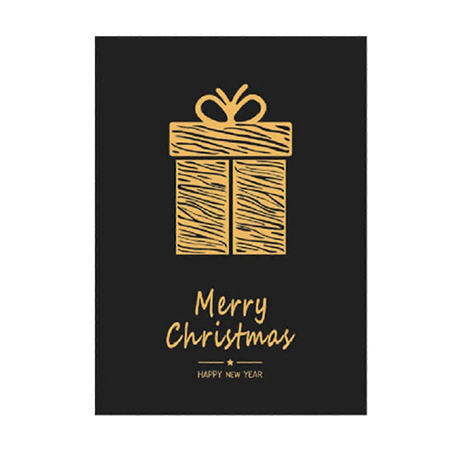 クリスマスゴールドホイルクリスマスグリーティングカードクリスマスを祝うためのハッピーホリデーグリーティングカード、8