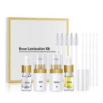 2set Augenbrauen-Dauerwellen-Kit Lang anhaltendes semi-permanentes Augenbrauen-Lifting-Shaping-Set mit Pinseln Tupfer 20ml