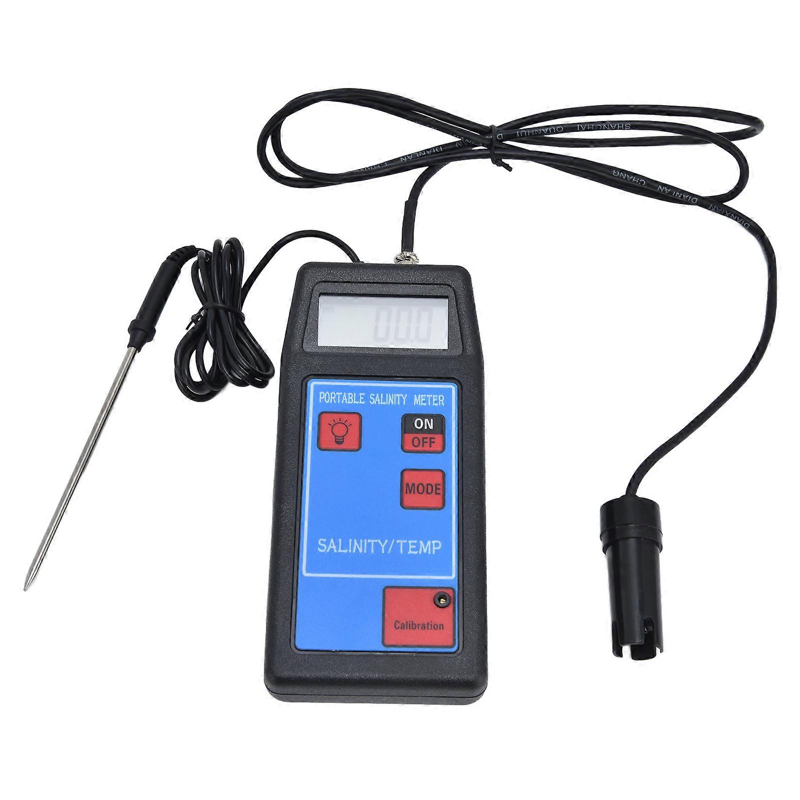 Salinity TEMP Meter for Aquarium Swimming Pool - Portable Water Quality Analyzer