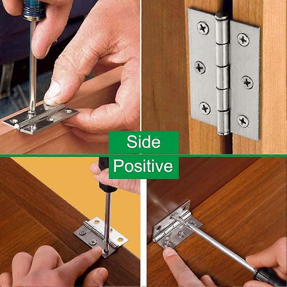 Hinge, Stainless Steel Hinge, 20 pcs Small Hinge, Hinge, Flat Hinge, Hinge for Home Furniture Hardware Cabinet Guard Door Drawer