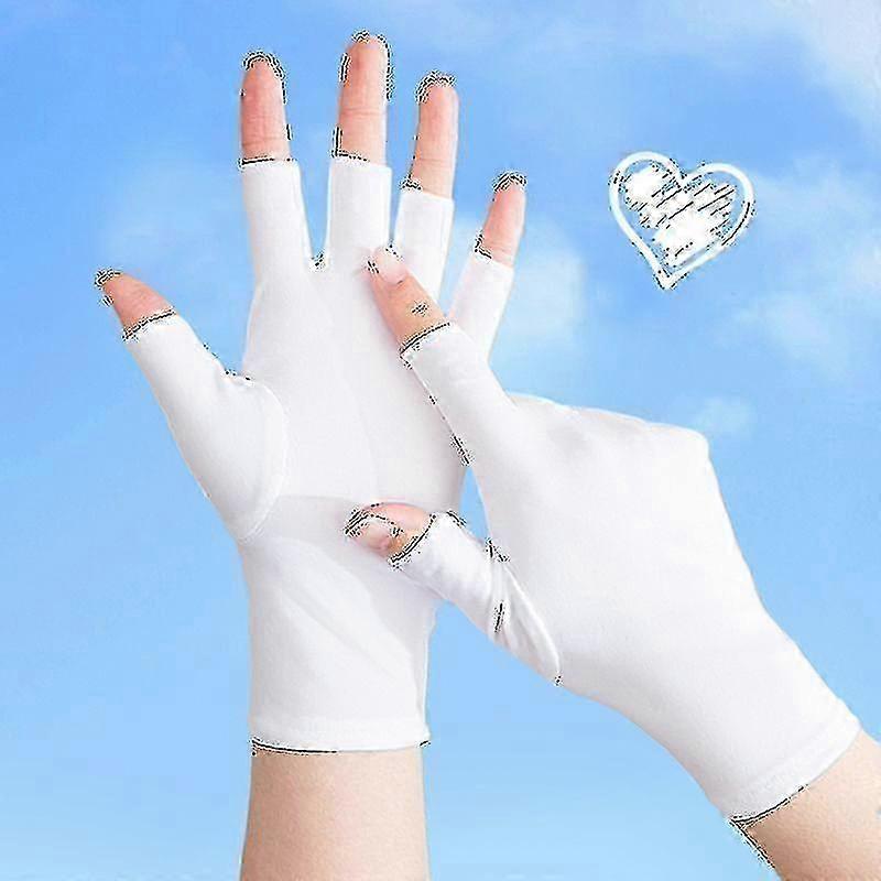 2pair Uv Glove For Gel Nail Lamp, Uv Protection Gloves For Manicures