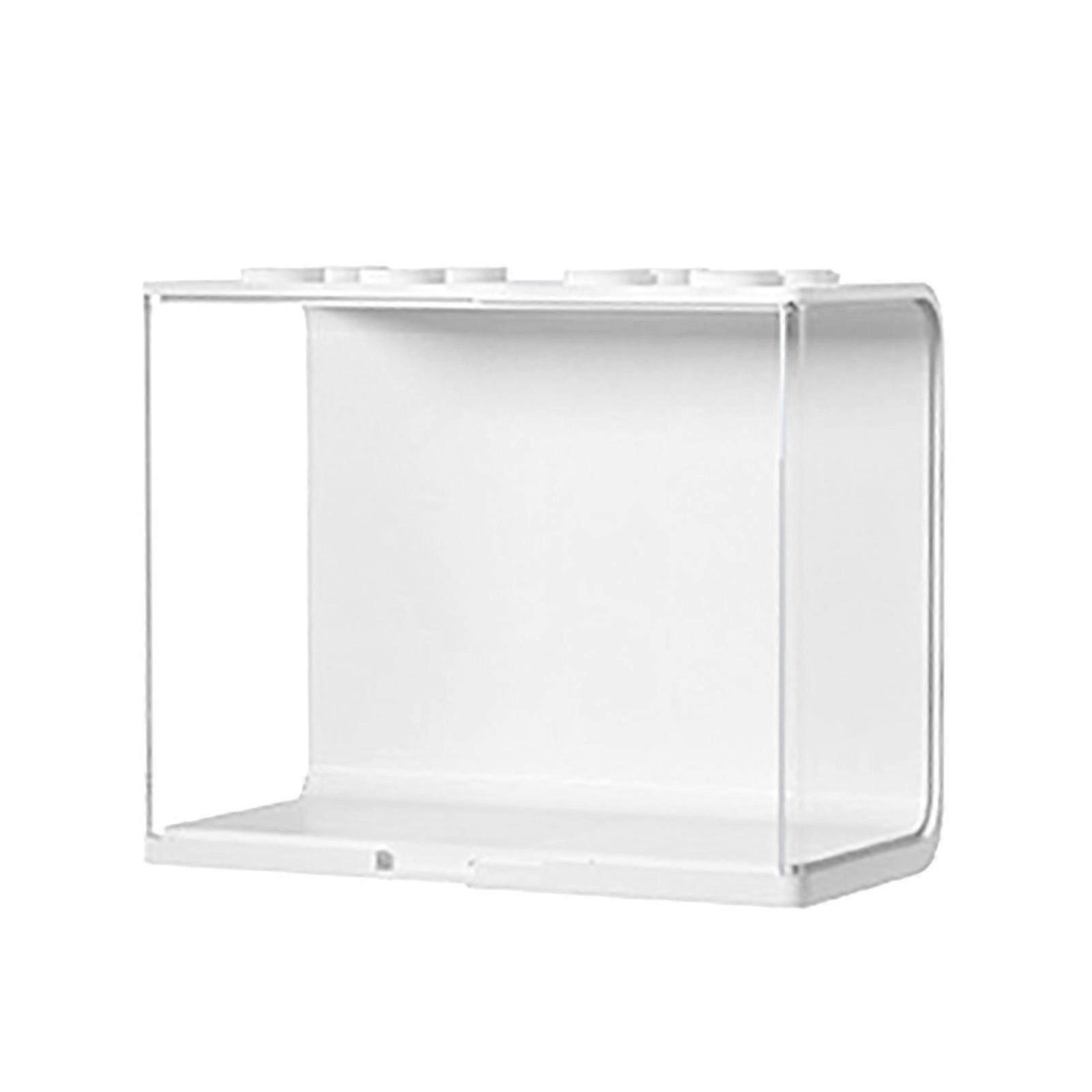 Stackable Large White Doll Display Case - Transparent Clear ABS Box for Mini Figures Collectibles - Toy Storage Stand