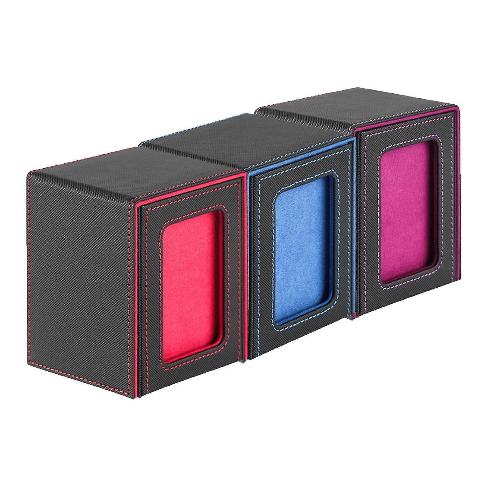 3Pcs Card Deck Case for Trading Cards Sleeved Card Storage Box Card Deck Box Style A