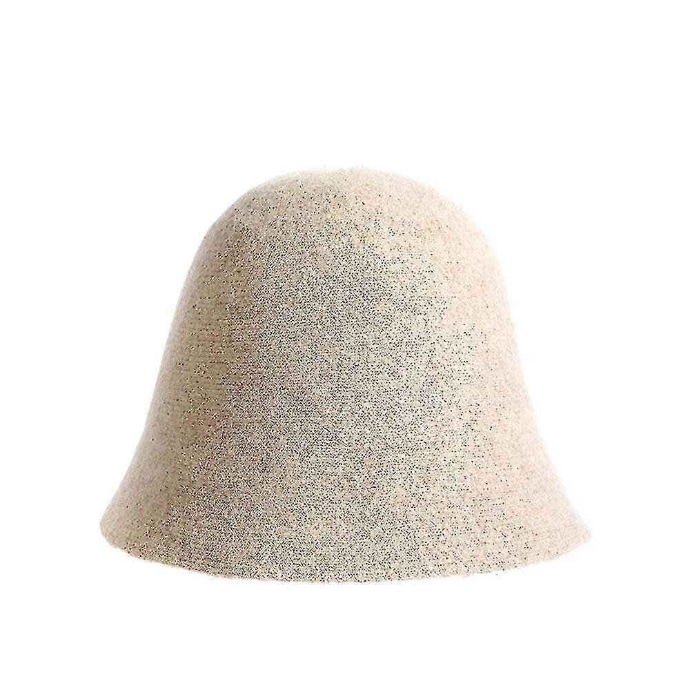 Women's Warm Wool Bell Hat Solid Color Winter Fisherman's Hat