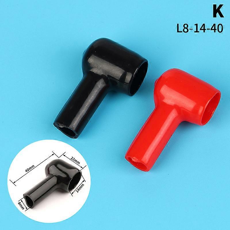 2 Pcs Car power connector Battery Terminal Boots Covers Insulating Protector Cable Lug Caps Insulating Covers Replacement Tools Red/Black