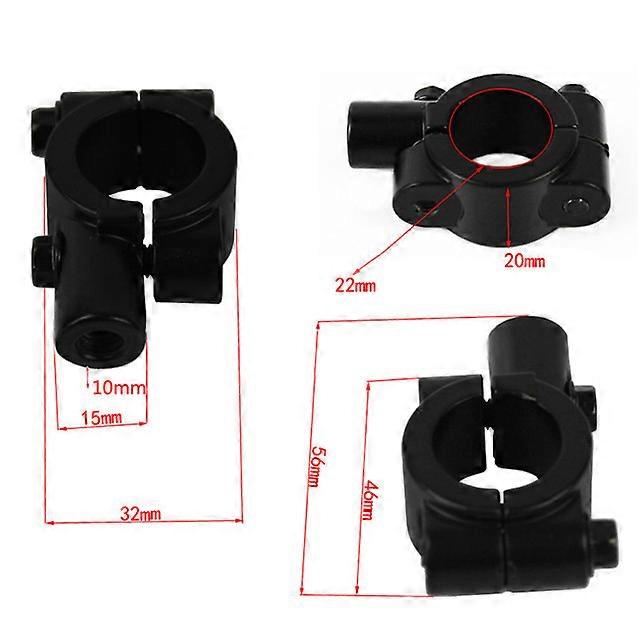QX 8/10mm Mount Brackets Clamps Mirror Mount Clamp Rear View Mirror Holder Motorcycle Bike Handlebar Mirror Adaptor Holder 1pc