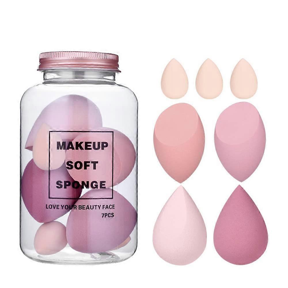 7Pcs Multicolor Makeup Sponge Set, Foundation Blending Beauty Blender, Flawless for Liquid Creams and Powders