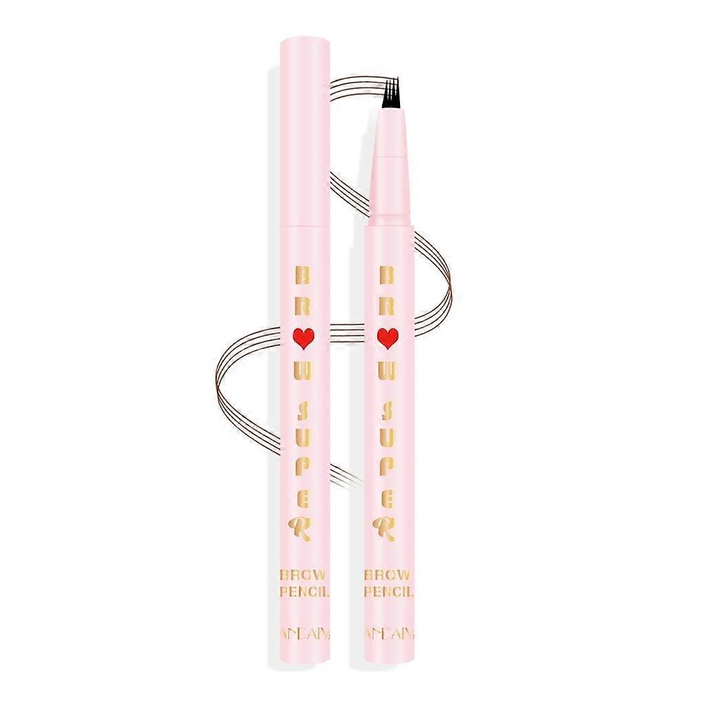 Stylo à sourcils, 4 points Crayon à sourcils Longue durée Imperméable à l’eau Eye Brown Makeup