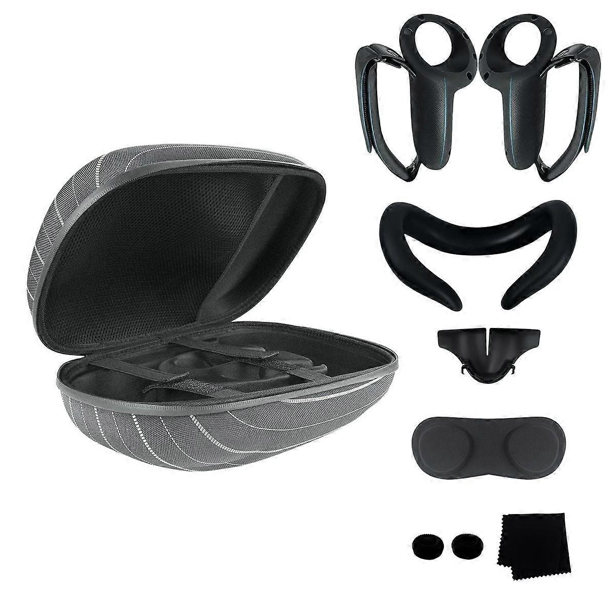 Carrying Case +Face Cover + Hand Cover+ Blackout Nose for 3 Controller Carrying Case VR Accessories-A