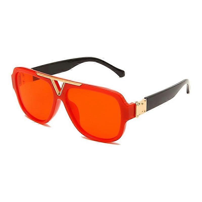 Lyx Mode Män Solglasögon Pilot Designer Ram 8 Färg Unisex Snygga Glasögon UV400