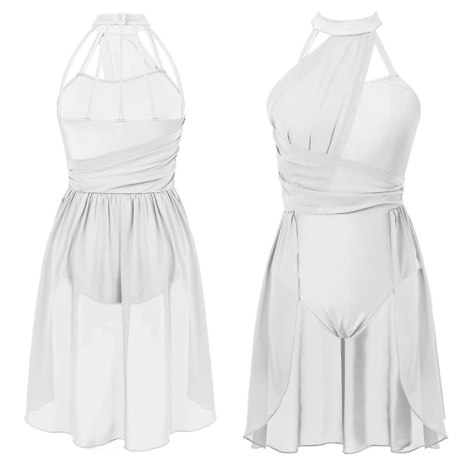 Kadın Bale Dans Elbise Yetişkin Lirik Çağdaş Balo Salonu Dans Balerin Kostümleri Jimnastik Tek Parça Streç Giysi Performans Elbise