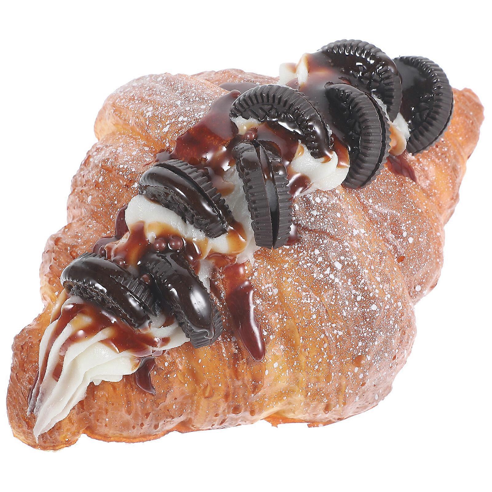 Fake PU Bread Artificial Croissant Bread Model Kitchen Photography Prop