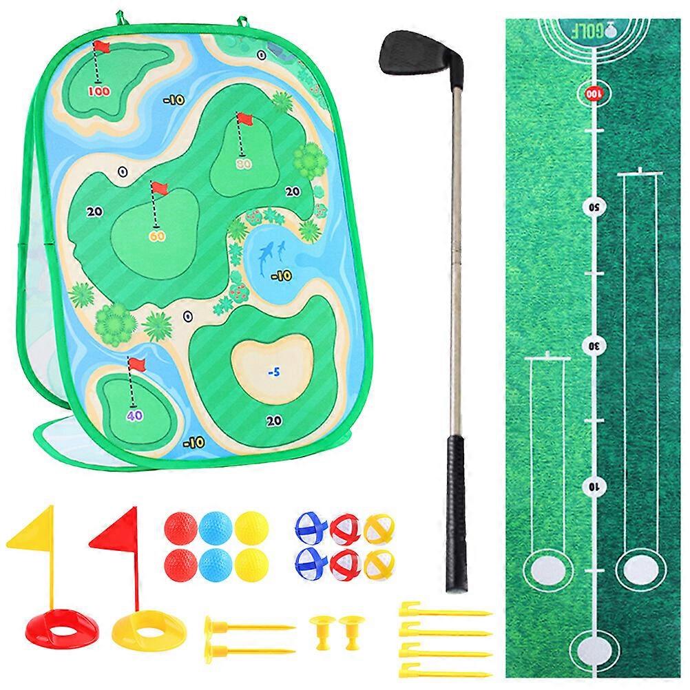 1 set of Golf Game Playset Toddler Gold Set Golf Game Mat Portable Golf Practice Kit
