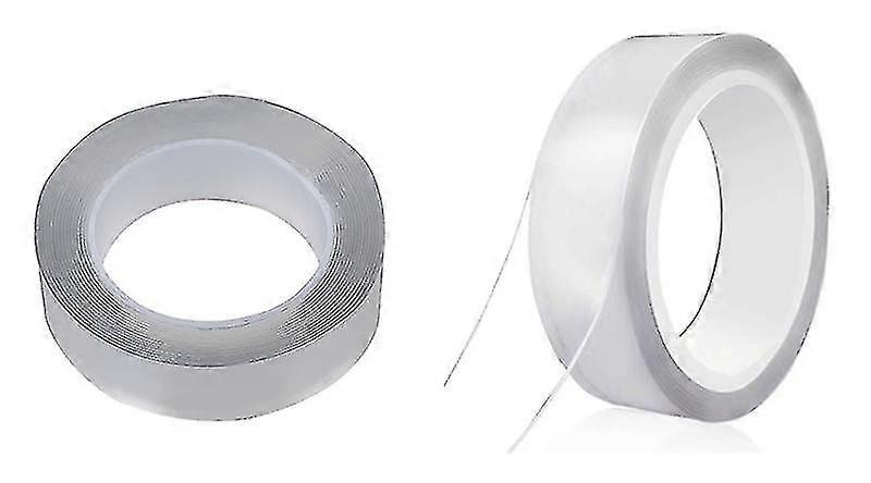 1/2/3/5mètre Ruban Adhésif Double Face Transparent Réutilisable Adhésif Imperméable à l’Eau Nettoyer Maison