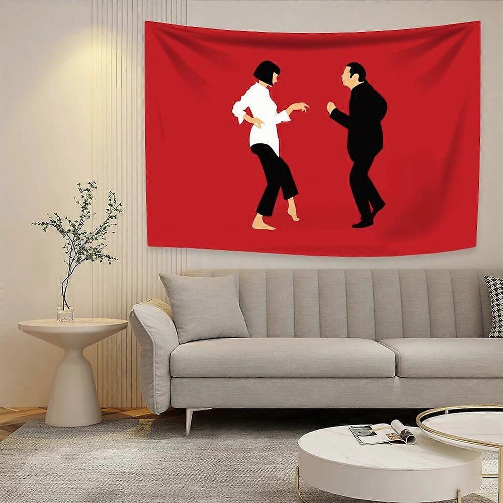 DLELVクラシック映画タペストリーパルプフィクションポスタープリント壁掛けカーペット寝室または寮の背景ソファブランケット