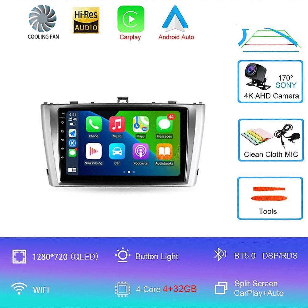 トヨタアベンシス3 2008 - 2015、Carplay、Auto 4G + WIFI、GPSカーラジオ、ナビゲーション、マルチメディアビデオプレーヤー、ステレオBT、Android 14