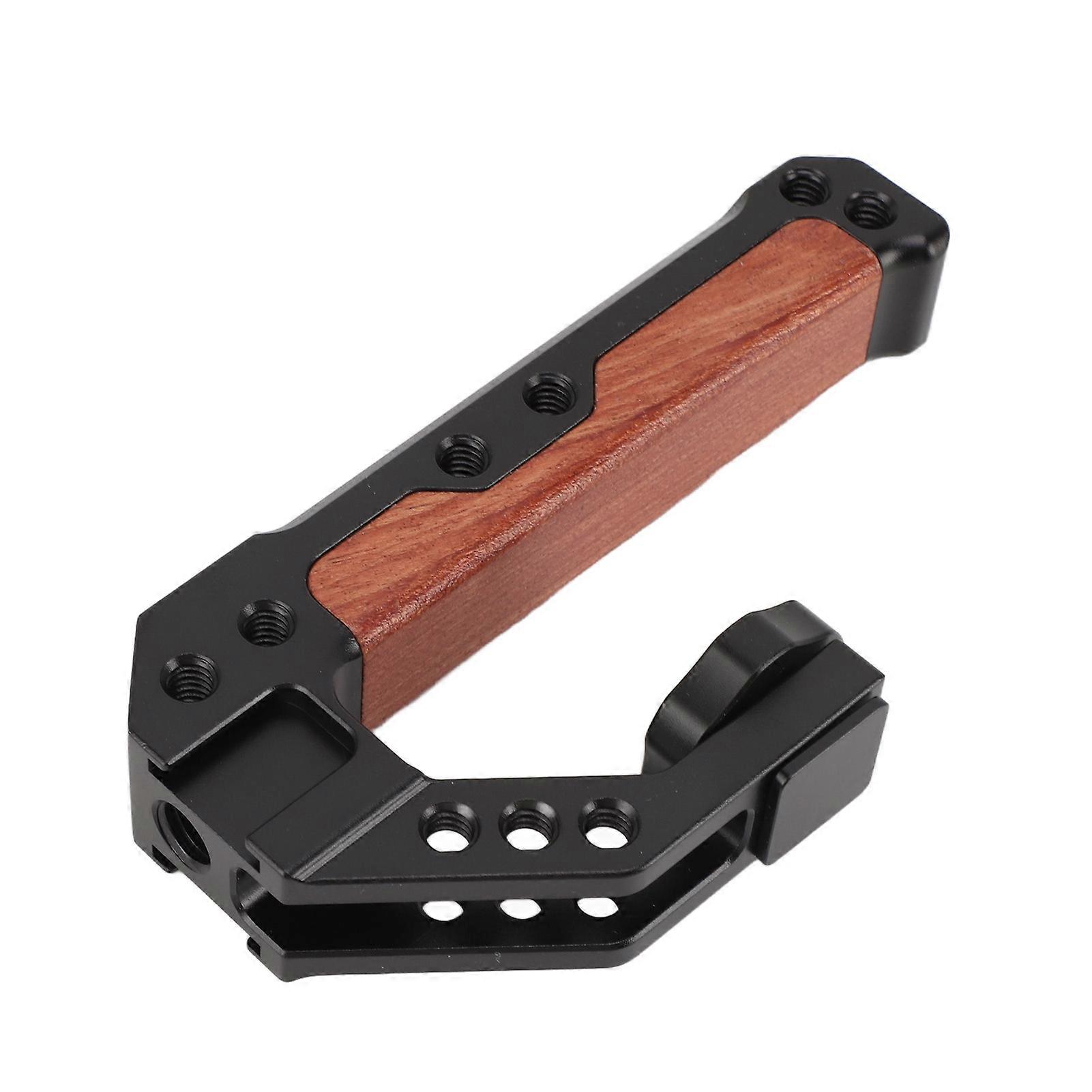 Camera Cage Top Handle with 1/4in 3/8in Screw Holes with 3 Cold Shoe Adapters CNC Machining Non Slip Camera Top Handle Grip for Vlog