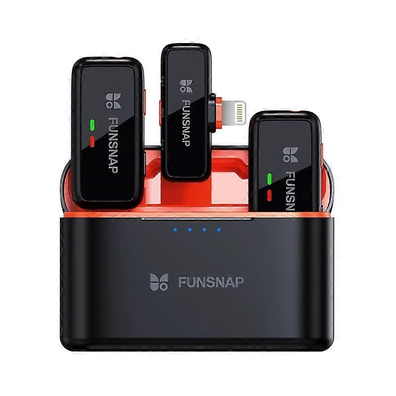 S6 Wireless Microphone 8 Pin RX + 2 TX with Charging Case