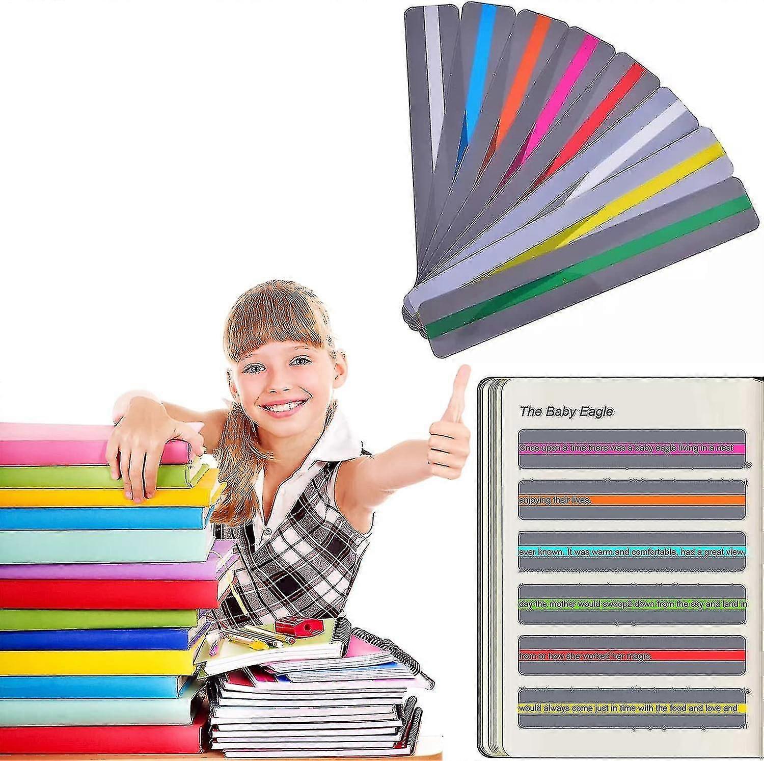 Dyslexia Guided Reading Strip,dyslexia Reading Ruler Dyslexic Colored Highlight Reading Ruler Reading Strip Colored Highlight Reading Guide - JA