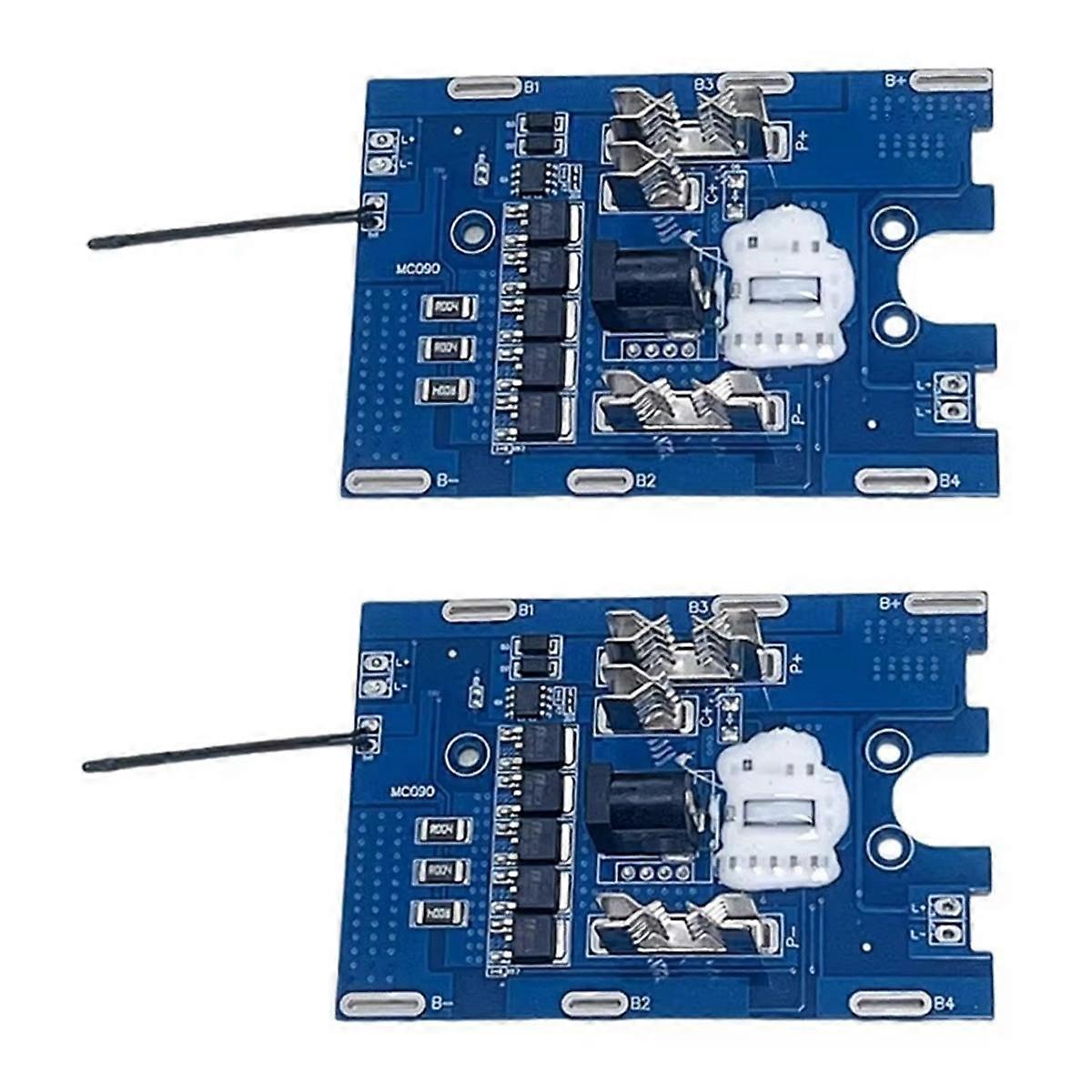 2Pcs Battery Protection Board 5S 21V 25A Lithium Battery Protection Circuit Board Module for Power Tool
