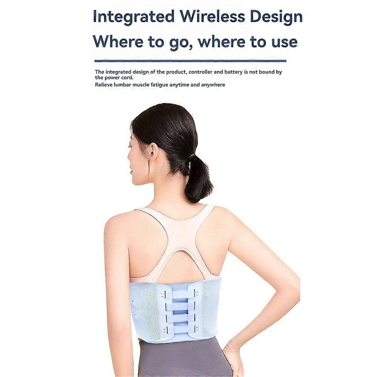 Wireless Ems Waist Massager Intelligent Timing Belt with Heat and Vibration Function Three-Mode Bod