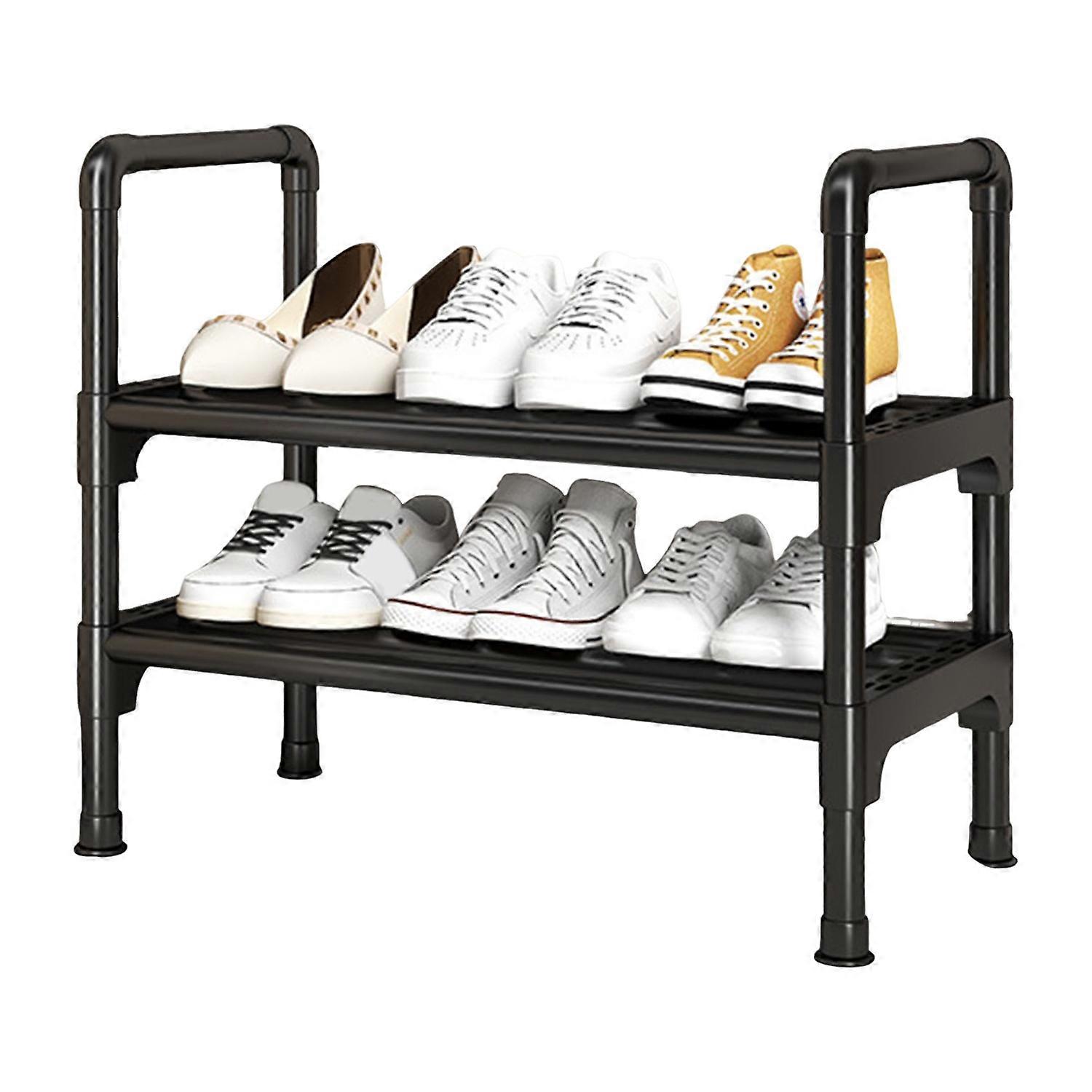 Stackable Shoe Rack Storage Organizer Rustproof Strong Load-bearing Easy Assembly Entryway Hallway