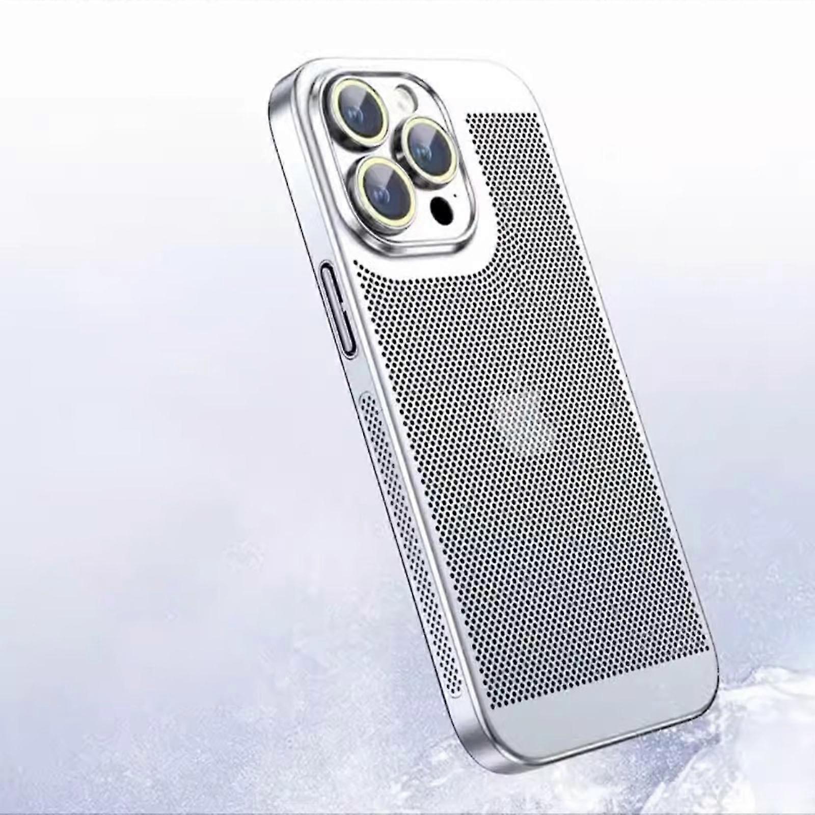 Slim Case For Iphone15 Full Body Protective Cover Plating Cooling Breathable Phone Case All-around Shockproof With Lens Protector Boris