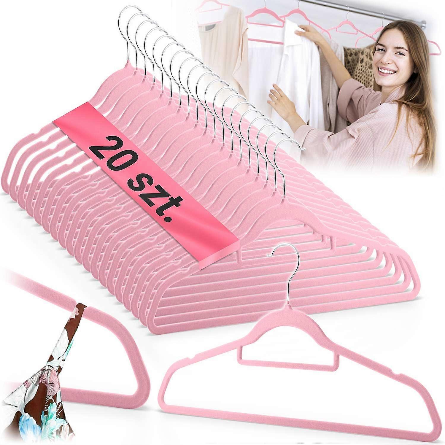 Velour coat hanger 20 pcs MS-859 Massido