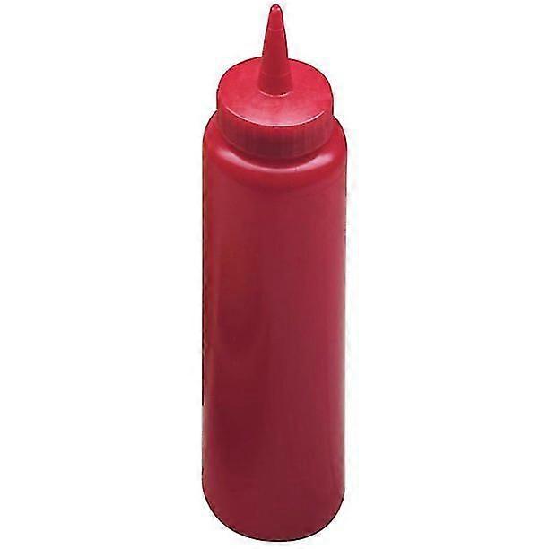 Squeeze Bottle 12 Oz Red Plastic, Suitable For Ketchup And Salad Dressing,9569