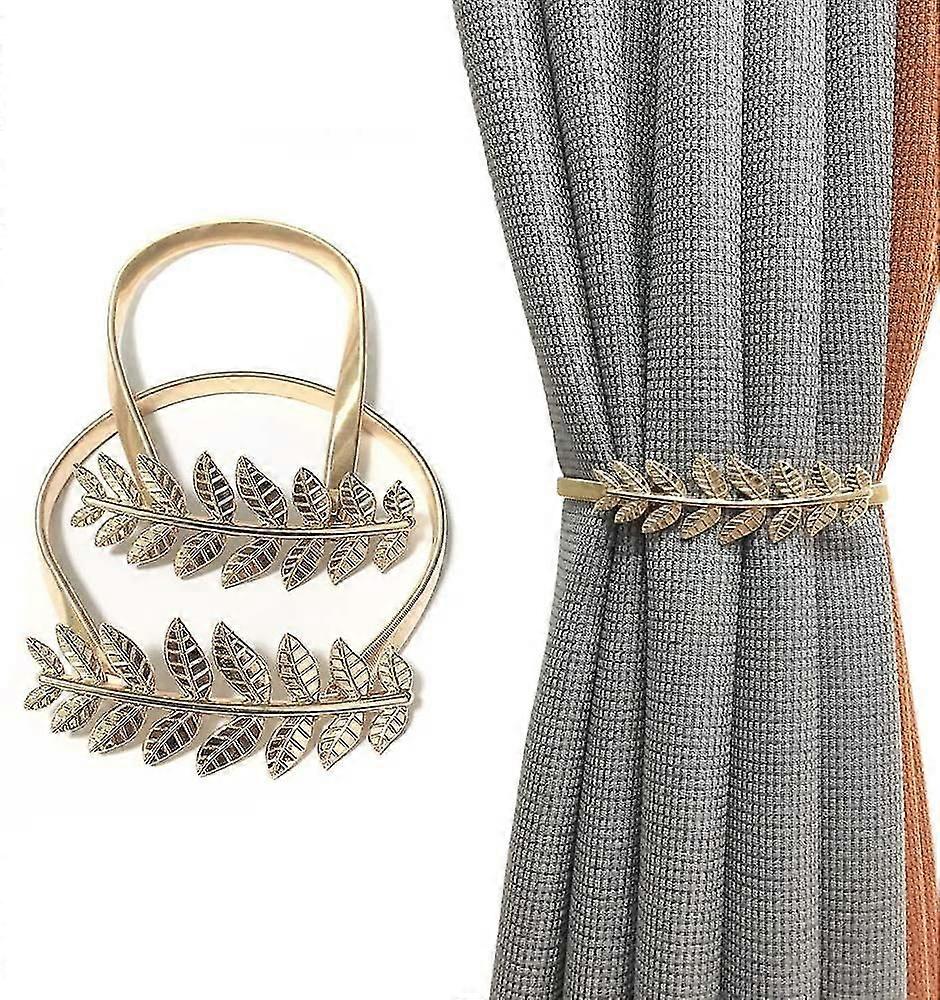 2pcs Curtain Tiebacks, Drapery Curtain Holdbacks,holder Hooks With Stretchy Metal Rope,decorative For Thick Window Drapes