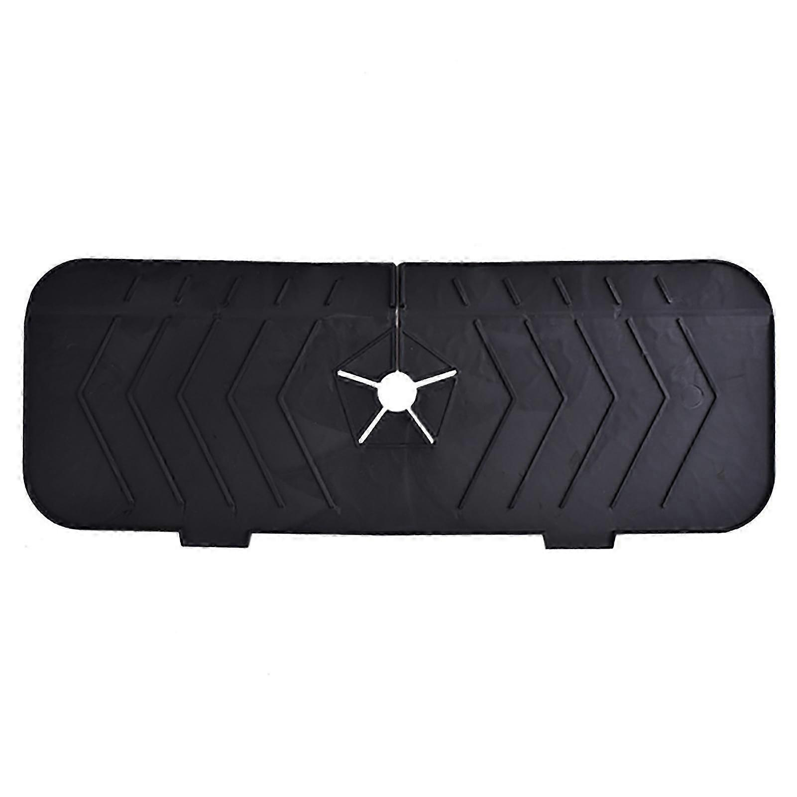 Splash-proof Foldable Faucet Mat Reusable Tear Resistant Drain TPR Soap Dispenser Tray Sink Drying Pad for Hotel
