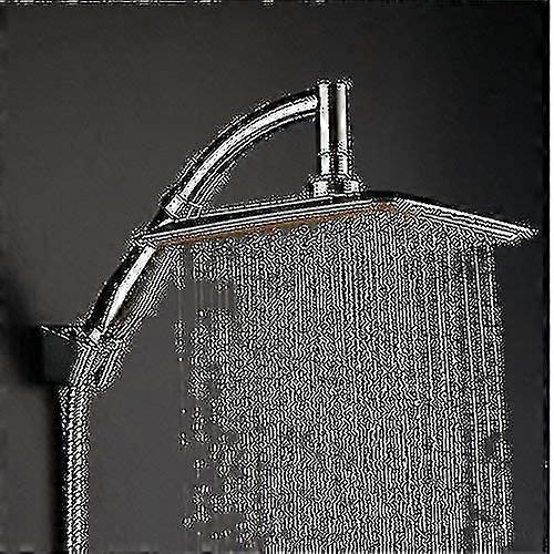 360 Swivel Joint 9 Inch Square Rainfall Overhead Shower Head Ionic Filtration High Pressure Saving