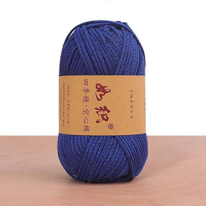 100g/Roll Hat Hollow Cotton Yarn Crochet Yarn Round Strand Cotton Linen Thread Coarse Linen Thread