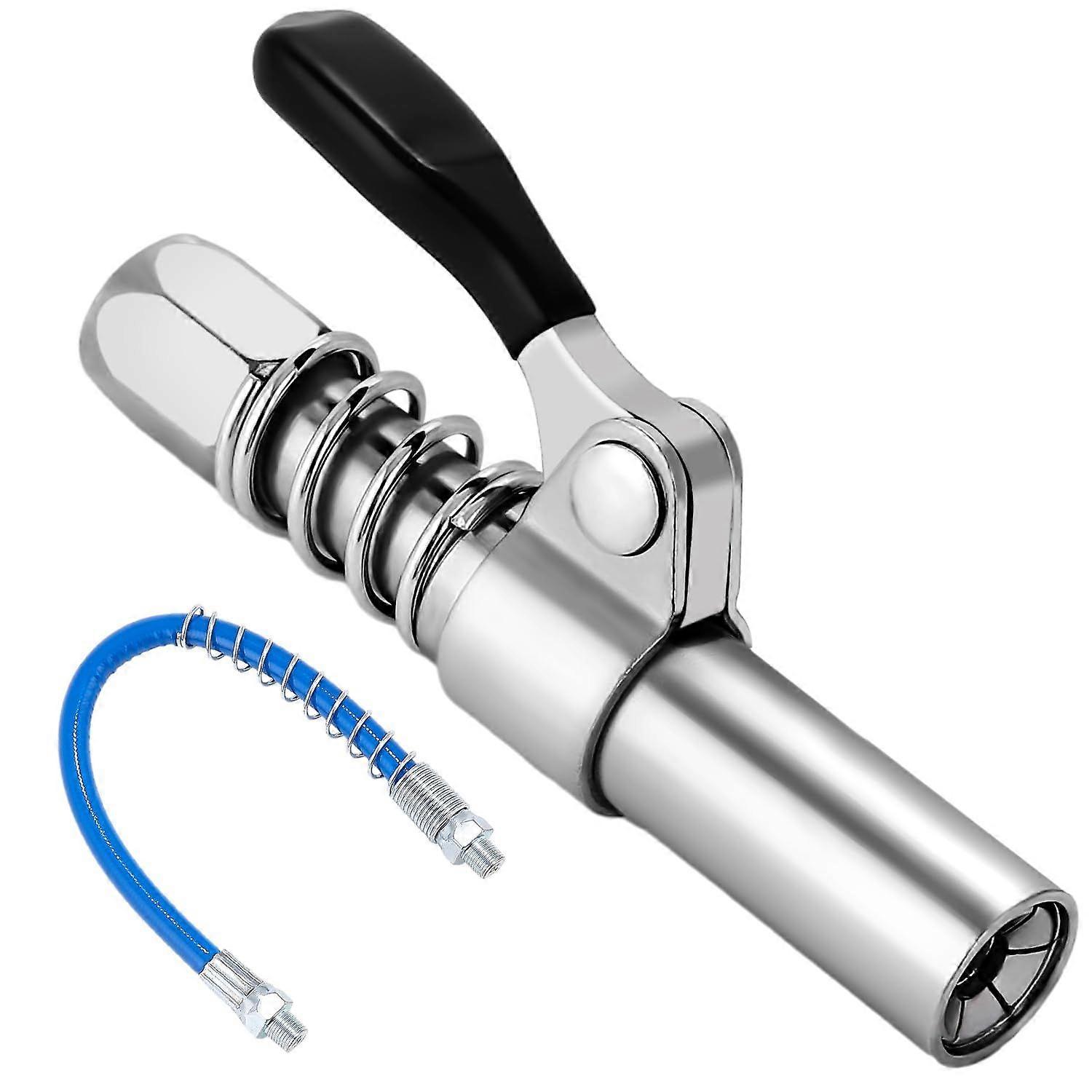 Grease Gun Fitting Coupler for Grease Pump Grease Tip with Flexible Hose G Coupler Grease Gun Tip Easy to Install and Remove