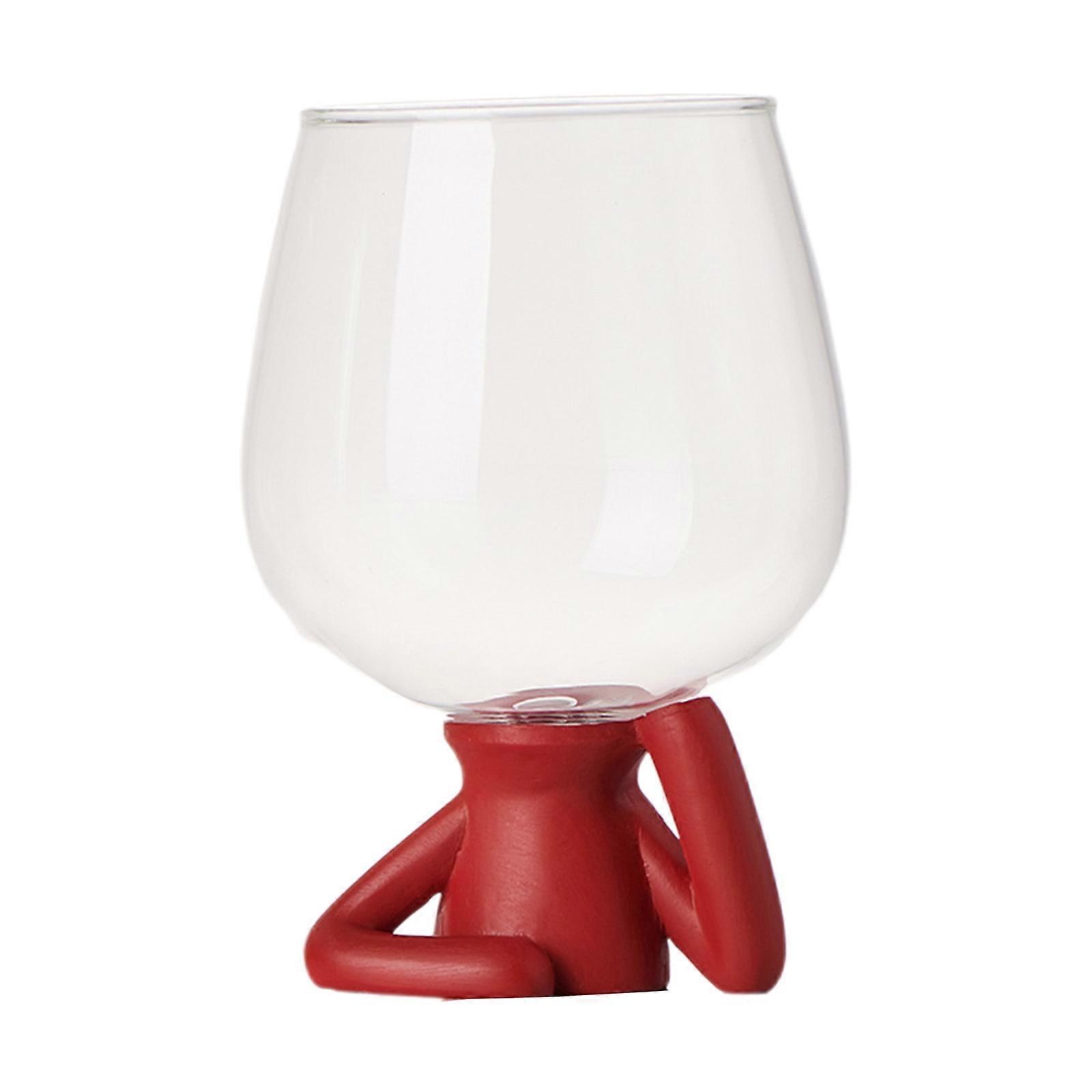 2 in 1 for Creative Red Wine Champagne Glasses Cup Stopper with Base for Home Ba Red