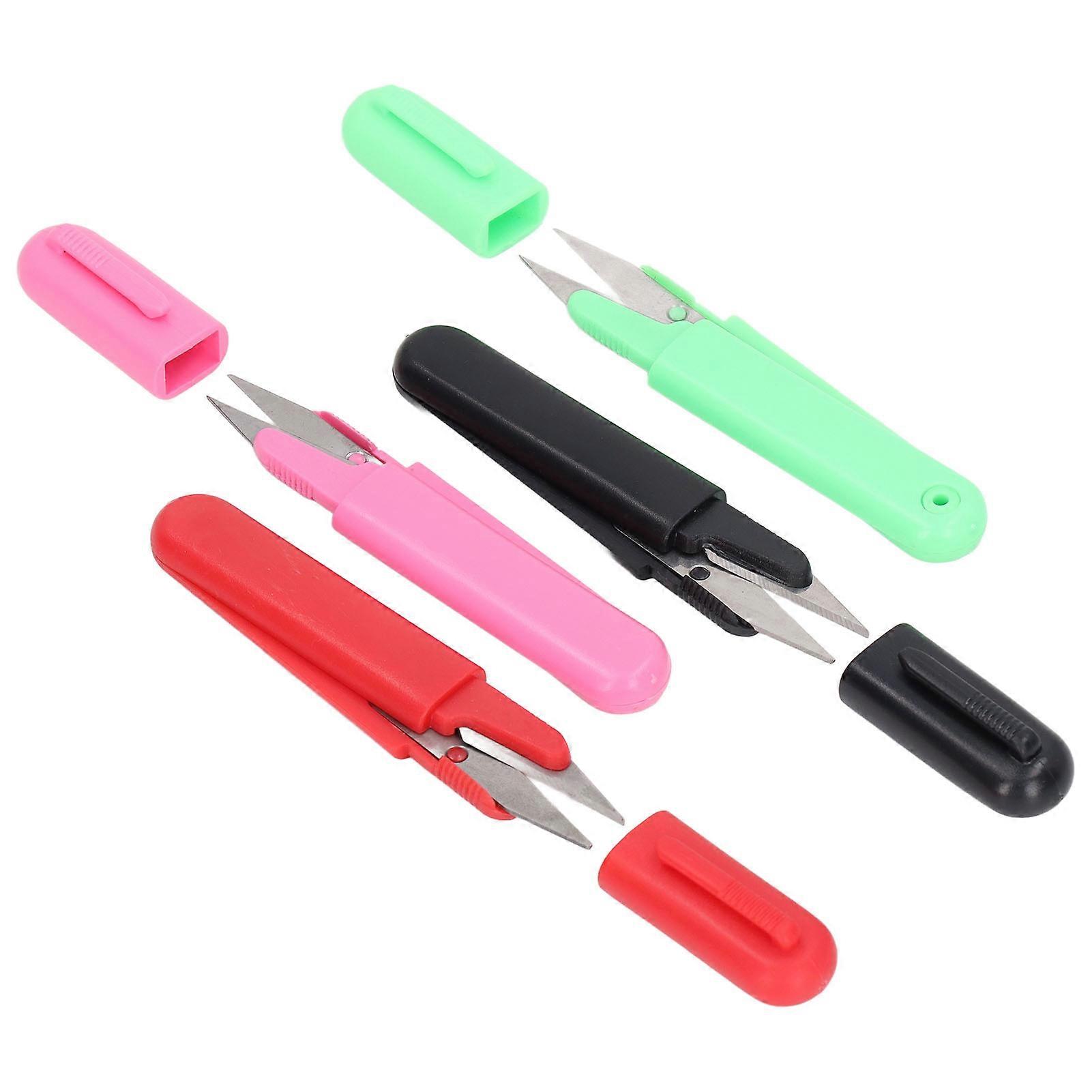 4PCS 带盖不锈钢迷你缝纫剪,适用于 DIY
