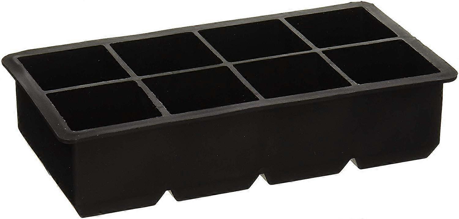 8 Cavity Large Ice Cube Trays for Whiskey and Cocktails, Durable Plastic, Easy Release, BPA Free