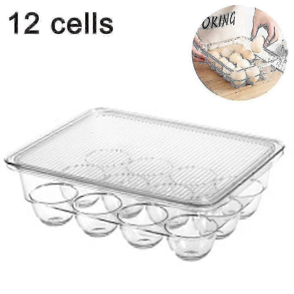 Egg Holder Refrigerator Egg Rack Storage Box, Keep Eggs Fresh,clear