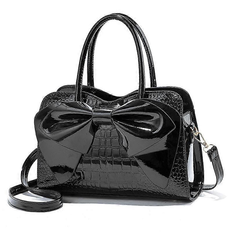 8111 Bow Bright Lederen Dames Handtas